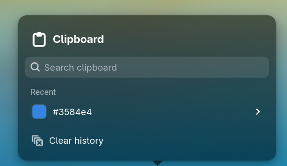 The clipboard popover