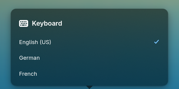 The keyboard popover