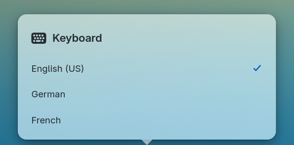 The keyboard popover