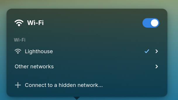 The network popover
