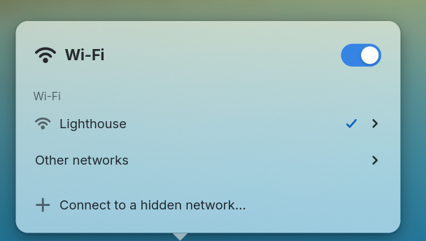 The network popover